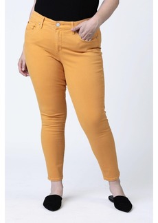 Slink Jeans Women's Color Mid Rise Ankle Skinny pants - Clementine