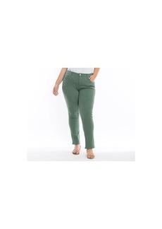 Slink Jeans Plus Size Color Mid Rise Slim pants - Myrtle