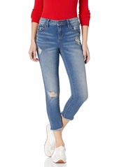 SLINK Jeans Women's Missy Caralyn Frayed Hem Crop