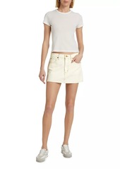 SLVRLAKE Cotton Twill Five-Pocket Miniskirt