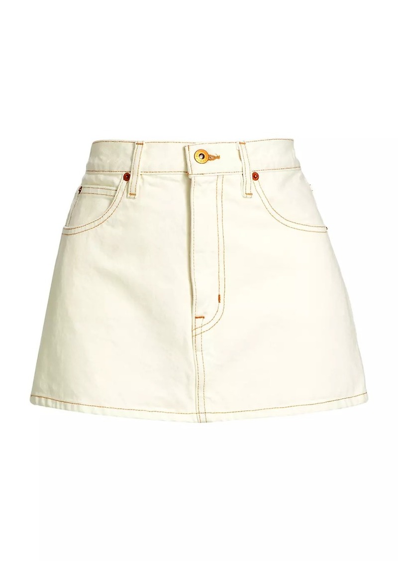 SLVRLAKE Cotton Twill Five-Pocket Miniskirt