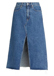 SLVRLAKE Denim A-Line Midi-Skirt