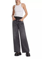 SLVRLAKE Eva Re-Worked Double-Waist Jeans