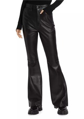 SLVRLAKE Indiana Leather High-Rise Flare Jeans