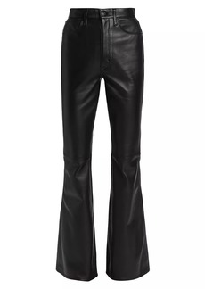 SLVRLAKE Indiana Leather High-Rise Flare Jeans