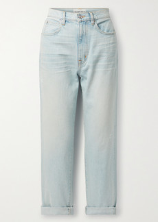 SLVRLAKE Net Sustain Dakota Distressed Organic High-rise Tapered Jeans