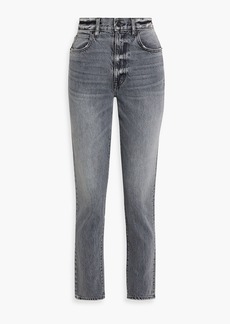 SLVRLAKE - Beatnik distressed faded mid-rise slim-leg jeans - Gray - 24