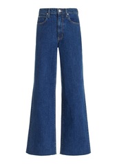 SLVRLAKE - Grace Stretch High-Rise Wide-Leg Jeans - Dark Wash - 31 - Moda Operandi