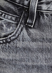 SLVRLAKE - Hero distressed high-rise straight-leg jeans - Gray - 23