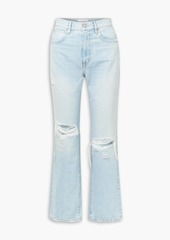 SLVRLAKE - London cropped distressed high-rise straight-leg jeans - Blue - 23