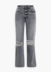 SLVRLAKE - London cropped high-rise straight-leg jeans - Gray - 32