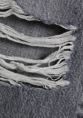 SLVRLAKE - London distressed high-rise straight-leg jeans - Gray - 23