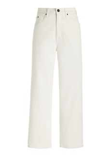 SLVRLAKE - London Rigid High-Rise Cropped Straight-Leg Jeans - White - 29 - Moda Operandi