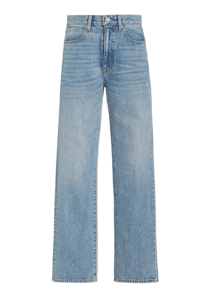 SLVRLAKE - London Rigid High-Rise Straight-Leg Jeans - Medium Wash - 32 - Moda Operandi