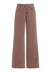 SLVRLAKE - Mica Mid-Rise Wide-Leg Jeans - Brown - 25 - Moda Operandi