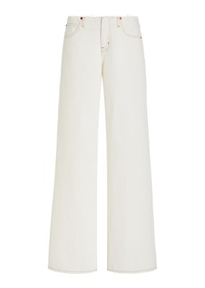 SLVRLAKE - Mica Rigid Low-Rise Wide-Leg Jeans - White - 25 - Moda Operandi