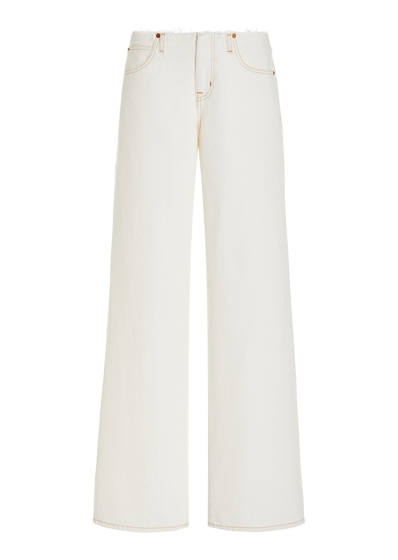 SLVRLAKE - Mica Rigid Low-Rise Wide-Leg Jeans - White - 28 - Moda Operandi