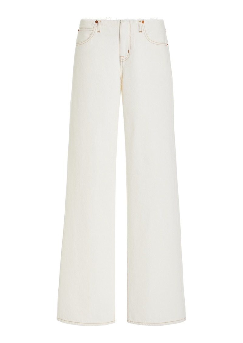 SLVRLAKE - Mica Rigid Low-Rise Wide-Leg Jeans - White - 26 - Moda Operandi