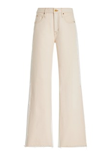 SLVRLAKE - Re-Work Grace Rigid High-Rise Wide-Leg Jeans - White - 26 - Moda Operandi