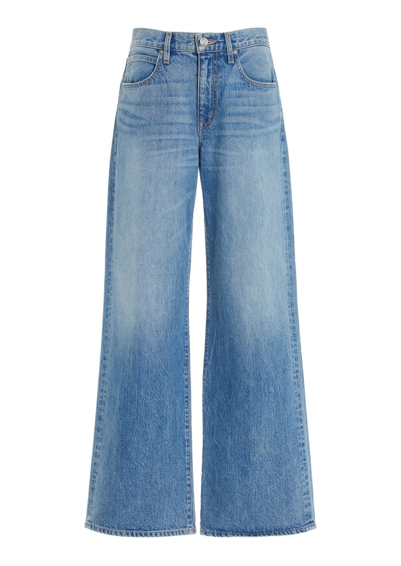 SLVRLAKE - Selena Rigid Mid-Rise Wide-Leg Jeans - Medium Wash - 32 - Moda Operandi