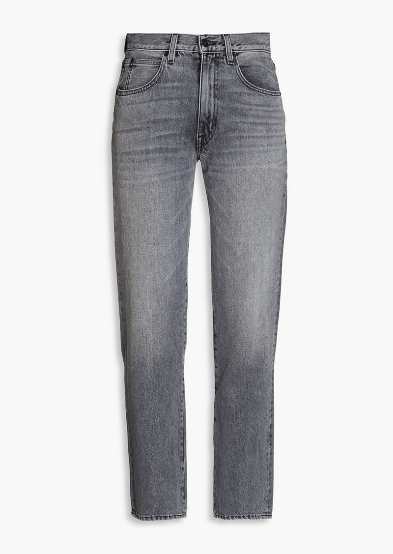 SLVRLAKE - Sophie faded high-rise straight-leg jeans - Gray - 23