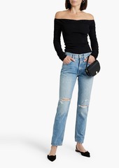 SLVRLAKE - Virginia distressed high-rise slim-leg jeans - Blue - 23