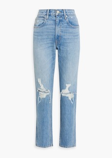 SLVRLAKE - Virginia distressed high-rise slim-leg jeans - Blue - 23