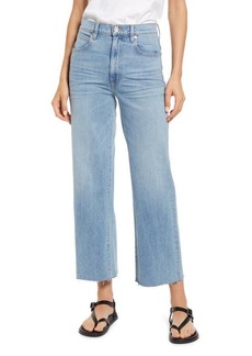 SLVRLAKE Grace High Waist Raw Hem Crop Wide Leg Jeans in Coming To Town at Nordstrom