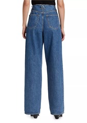 SLVRLAKE Taylor High-Rise Pleated Wide-Leg Jeans