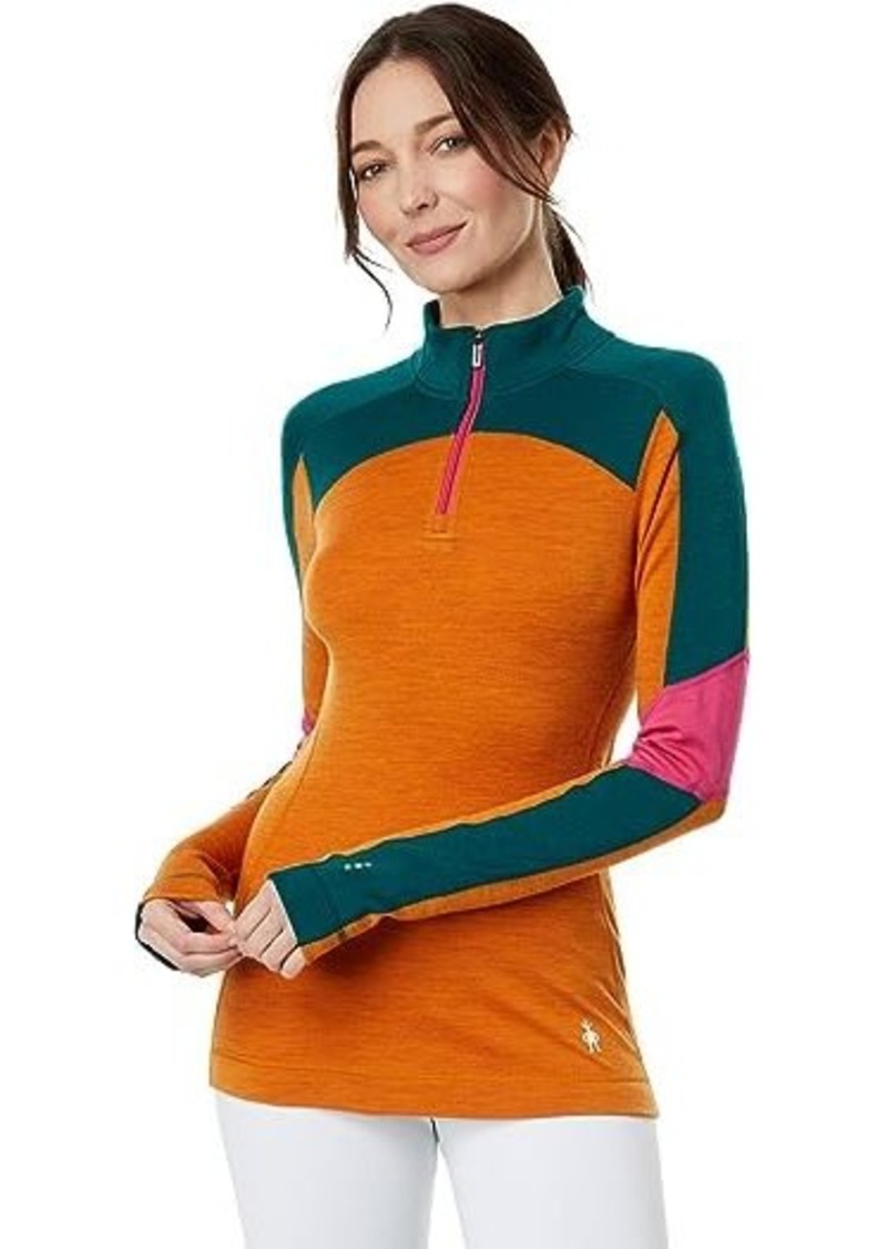 Smartwool Classic Thermal Merino Base Layer Color-Block 1/4 Zip