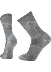 Smartwool Hike Classic Edition Light Cushion Mountain Pattern Crew Socks, Men's, Medium, Black | Father's Day Gift Idea