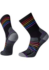 SmartWool Adult Hike Light Cushion Pride Pattern Crew Socks, Men's, Medium, Black