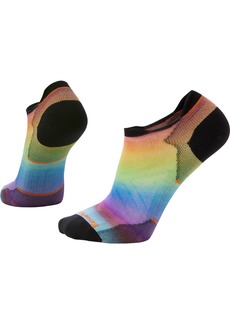 SmartWool Adult Run Zero Cushion Pride Rainbow Print Low Ankle Socks, Men's, Small, Multi Color