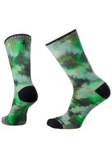 Smartwool Athletic Far Out Tie Dye Printed Crew Sock, Men's, Large, Green