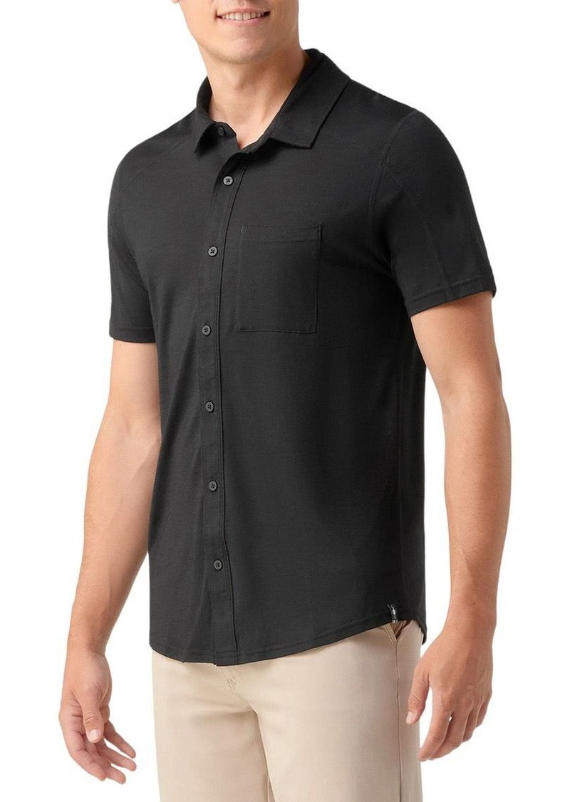Smartwool Men's Button Down SS Shirt, Large, Black