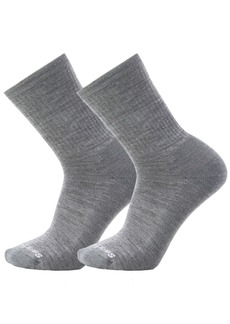 Smartwool Men's Everyday Solid Rib Crew Sock - 2 Pack, Medium, Gray | Father's Day Gift Idea