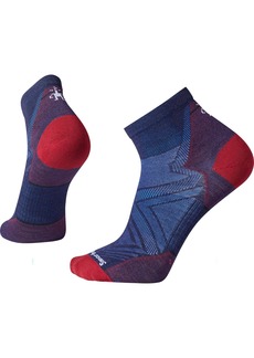 SmartWool Men's Run Zero Cushion Ankle Socks, Medium, Blue