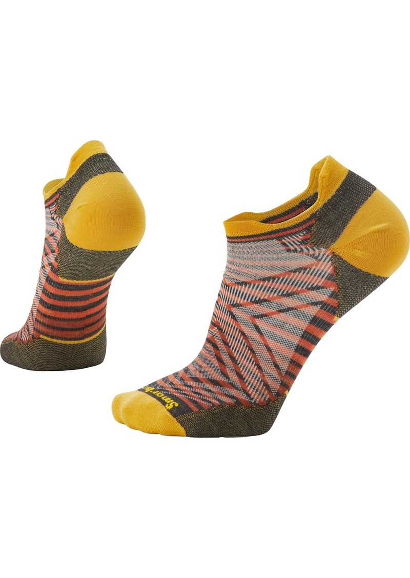 Smartwool Men's Run Zero Cushion Low Ankle Pattern Socks, Large, Gray