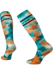 Smartwool Ski Full Cushion Over The Calf Tie Dye Socks, Men's, Small, Cascade Green