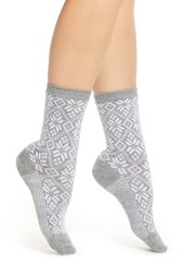 Smartwool Traditional Snowflake Crew Socks in Light Gray Heather at Nordstrom