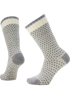 Smartwool Women's Everyday Popcorn Polka Dot Crew Socks, Medium, Tan