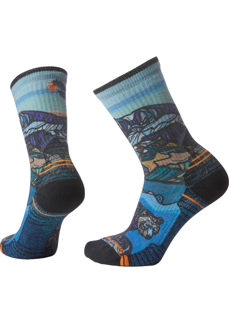 Smartwool Women's Hike Light Cushion Icy Range Print Crew Socks, Small, Multi Color | Father's Day Gift Idea