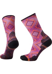 Smartwool Women's Hike Light Cushion Southwest Tile Print Crew Socks, Medium, Pink