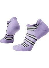 SmartWool Women's Run Targeted Cushion Stripe Low Ankle Socks, Small, Blue