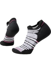 SmartWool Women's Run Targeted Cushion Stripe Low Ankle Socks, Small, Blue
