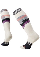 SmartWool Women's Snowboard Full Cushion Moon Energy Over The Calf Socks, Medium, White