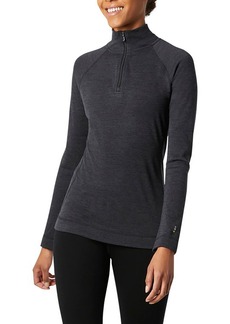 Smartwool Women's Thermal Merino ¼ Zip Pullover, Small, Gray