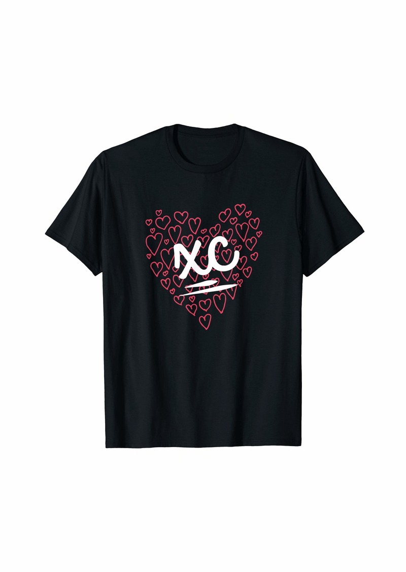 Smith Girls Women Cross Country Design XC with Hearts T-Shirt