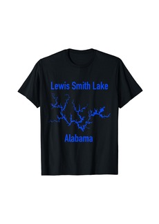 Lewis Smith Lake Alabama USA Map T-Shirt
