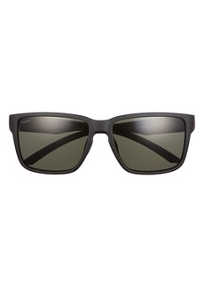 Smith Emerge 60mm ChromaPop(TM) Polarized Rectangular Sunglasses in Matte Black/Grey Green at Nordstrom